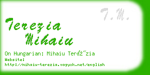 terezia mihaiu business card